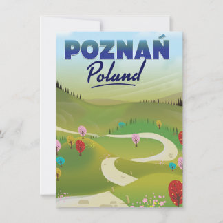 Poznań Poland Travel poster. Invitation