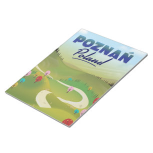 Poznań Poland Travel poster. Notepad