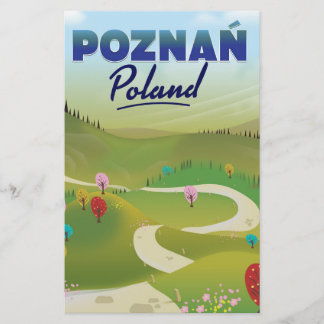 Poznań Poland Travel poster. Stationery