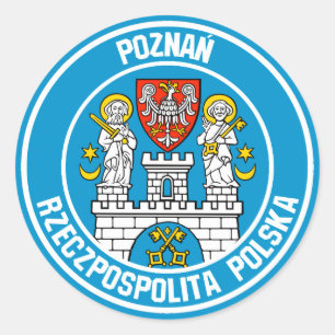 Poznań Round Emblem Classic Round Sticker
