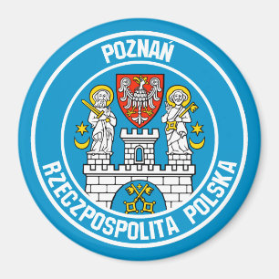 Poznań Round Emblem Magnet