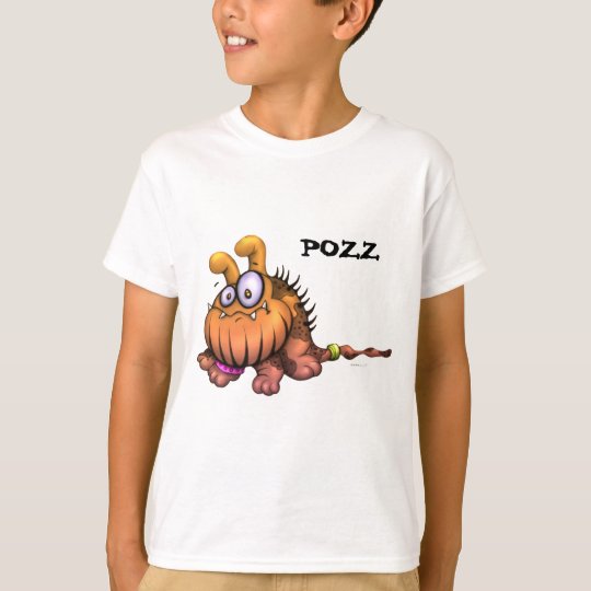 POZZ CUTE DOG CARTOON HANES TAGLESS SHIRT KID