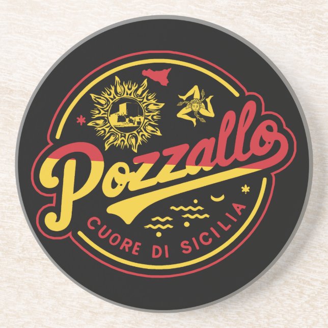 Pozzallo Cuore di Sicilia  Coaster (Front)