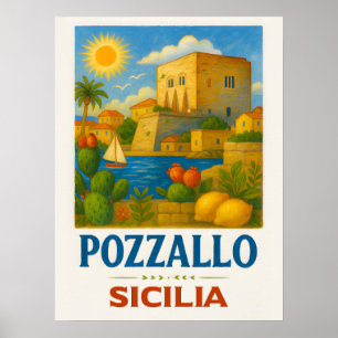 Pozzallo Sicilia featuring La Torre Cabrera Poster