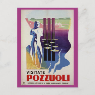 Pozzuoli ancient Greek Roman city Italy travel ad Postcard