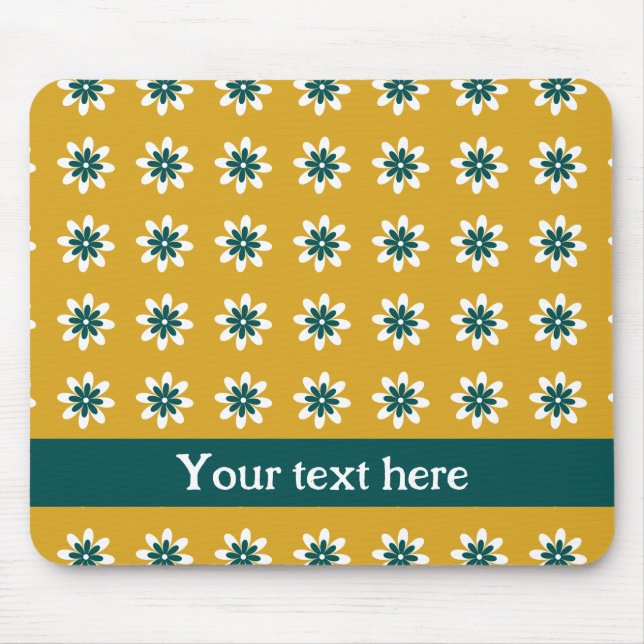 PP 338: Retro 70s Colour Flowers: 1 of 3 Mouse Mat (Front)