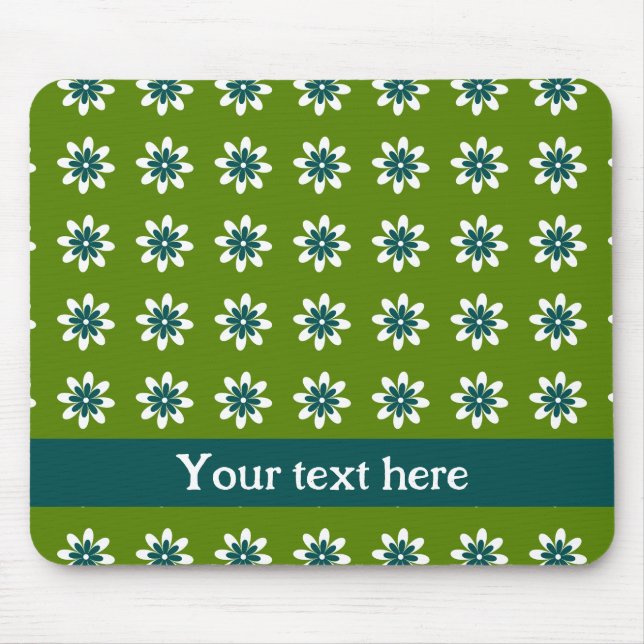 PP 338: Retro 70s Colour Flowers: 2 of 3 Mouse Mat (Front)