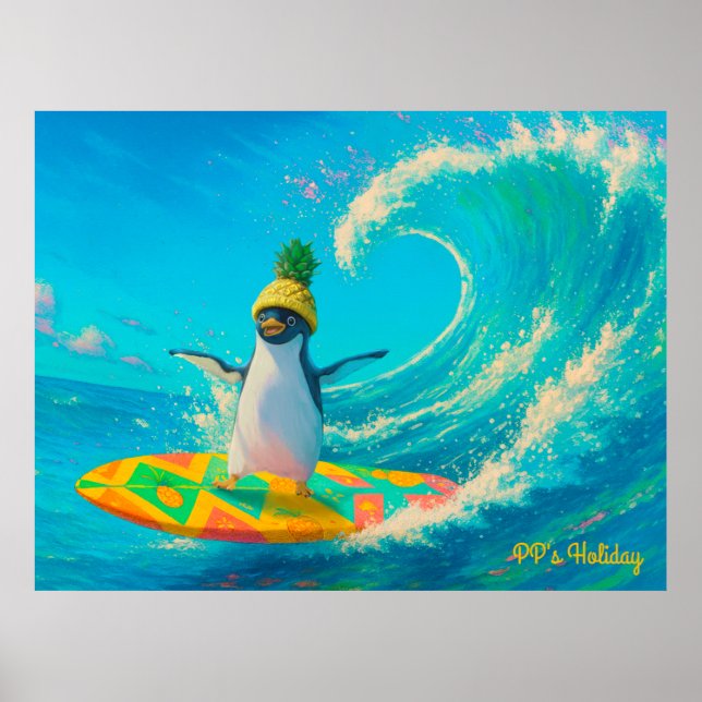 PP the Penguin – Surfing the Wave Poster (Front)