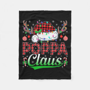 Ppa Claus Christmas Lights Matching Family Xmas Pa Fleece Blanket