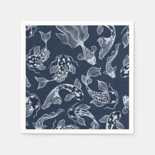 PPaper Napkin with Beautiful Marine Life   Coastal