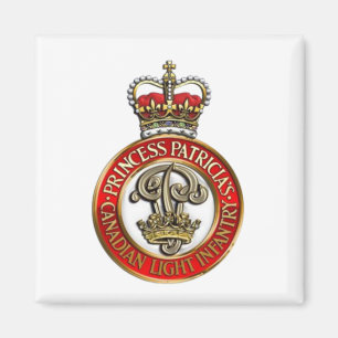 PPCLI Cap Badge on White Back Ground Magnet