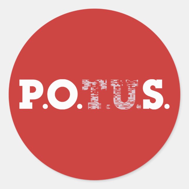 PPOS Stick it to 'em Red Alert Classic Round Sticker (Front)