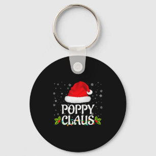 Ppy Claus Christmas Lights Santa Pajama Family Mat Key Ring