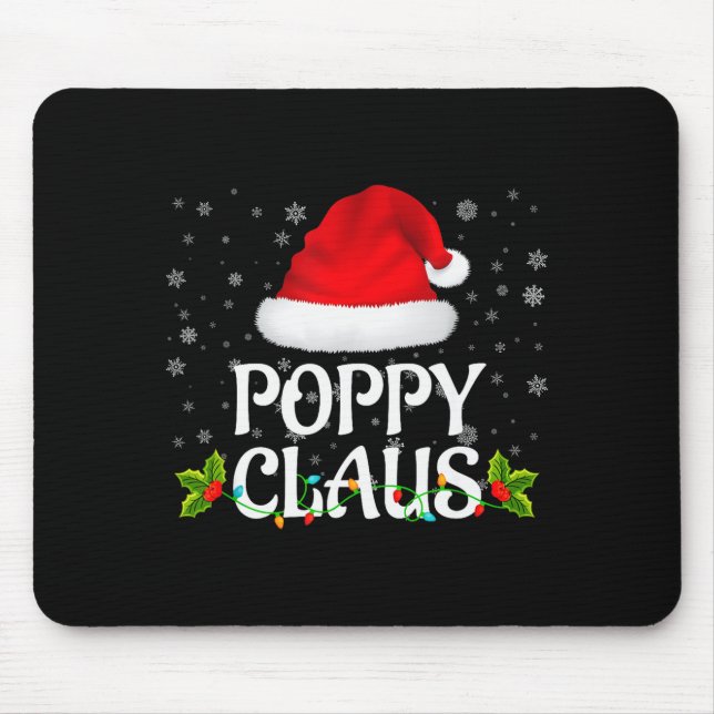 Ppy Claus Christmas Lights Santa Pajama Family Mat Mouse Mat (Front)