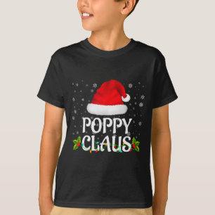 Ppy Claus Christmas Lights Santa Pajama Family Mat T-Shirt