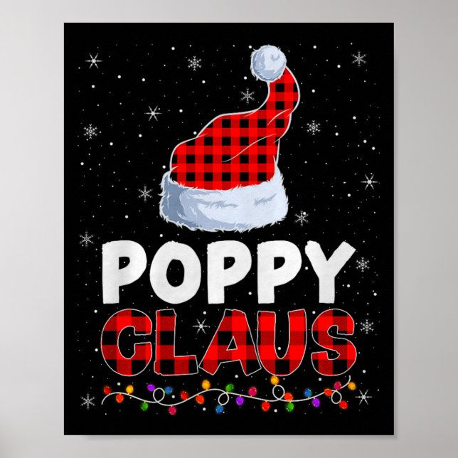 Ppy Claus Christmas Pajamas Santa Matching Family  Poster (Front)