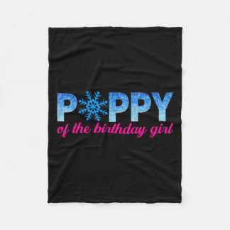 Ppy Of The Birthday Girl Snowflakes Themed Matchin Fleece Blanket