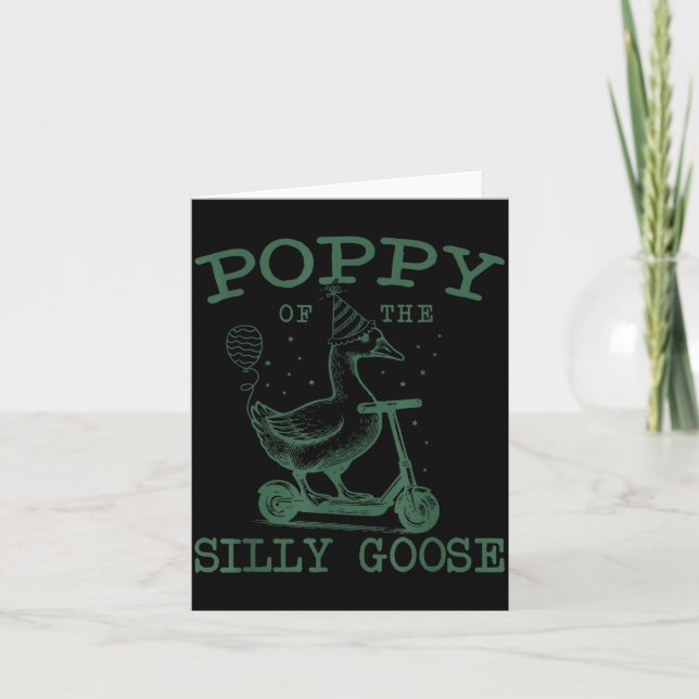 Ppy Of The Silly Goose First Birthday Family Match Card (Front)