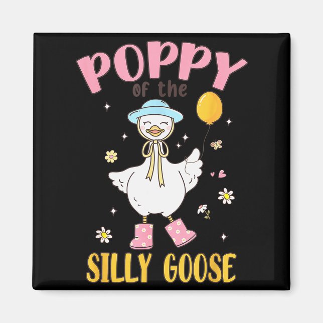 Ppy Of The Silly Goose First Birthday Family Match Magnet (Front)
