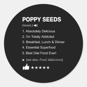 Ppy Seeds Definition Meaning Funny  Classic Round Sticker