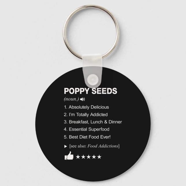 Ppy Seeds Definition Meaning Funny  Key Ring (Front)