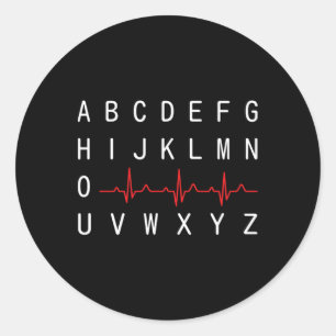 Pqrst Nurse Shirt Nursing Student Gift Classic Round Sticker
