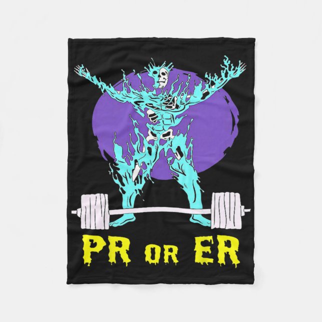 Pr Or Er Gym Weightlifting Bodybuilding Musclebuil Fleece Blanket (Front)