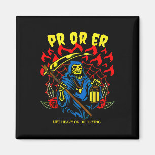 Pr Or Er Gym Weightlifting Bodybuilding Spooky Hal Magnet