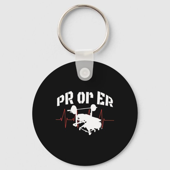 Pr Or Er Weightlifting Bodybuilding Fitness Gym 1  Key Ring (Front)