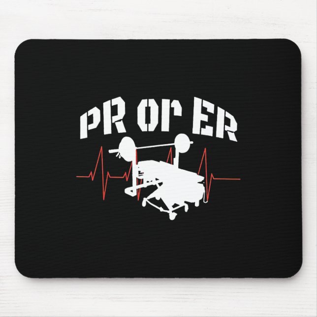 Pr Or Er Weightlifting Bodybuilding Fitness Gym 1  Mouse Mat (Front)