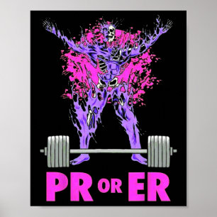 Pr Or Er Weightlifting Bodybuilding Fitness Gym Wo Poster