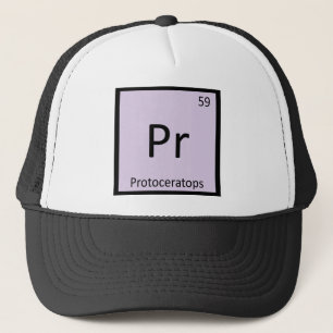 Pr - Protoceratops Dinosaur Periodic Table Symbol Trucker Hat