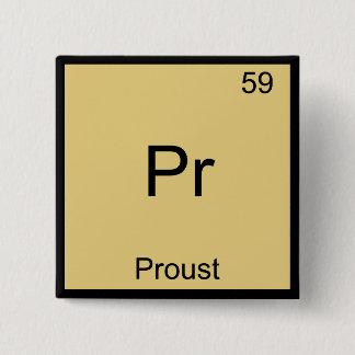 Pr - Proust Funny Chemistry Element Symbol T-Shirt 15 Cm Square Badge