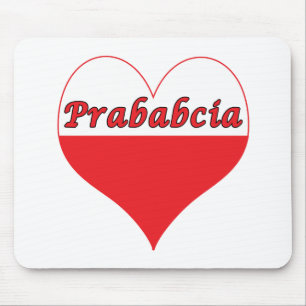 Prababcia Polish Heart Mouse Mat