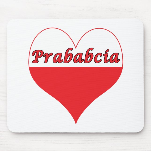 Prababcia Polish Heart Mouse Mat (Front)