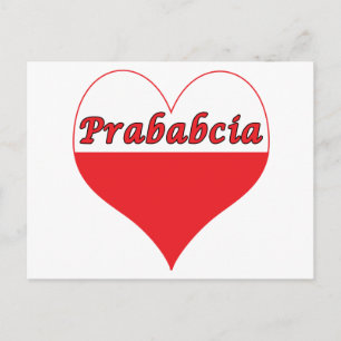 Prababcia Polish Heart Postcard