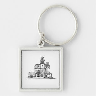Practical Magic House Inspired Sketch Key Ring