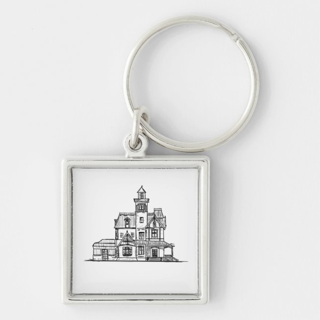 Practical Magic House Inspired Sketch Key Ring (Front)