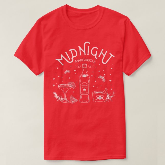 Practical Magic Midnight Margaritas Men Women Vint T-Shirt (Design Front)