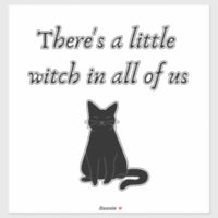 Practical Magic Quote A Little Witch Vinyl Sticker
