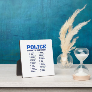 Practical Police Phonetic A to Z Alphabet Plaque