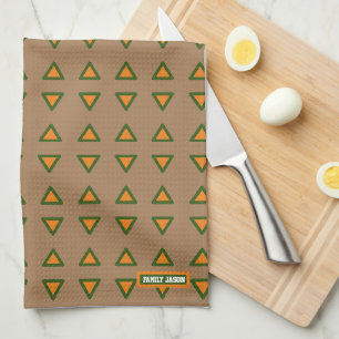 Practical wooden rustic colour brown pattern tea towel