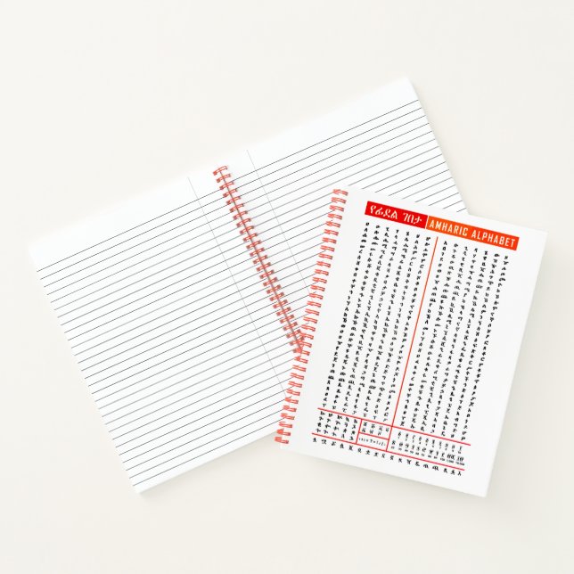Practice Amharic Writing Notebook (Inside)