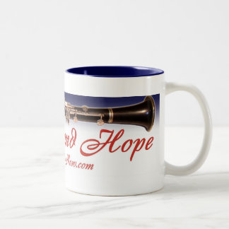 Practice and Hope with Blue Lining Two-Tone Coffee Mug