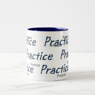 practice  coffee, designs by JWB Two-Tone Coffee Mug
