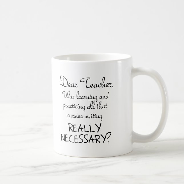 Practice Cursive Funny Mug (Right)