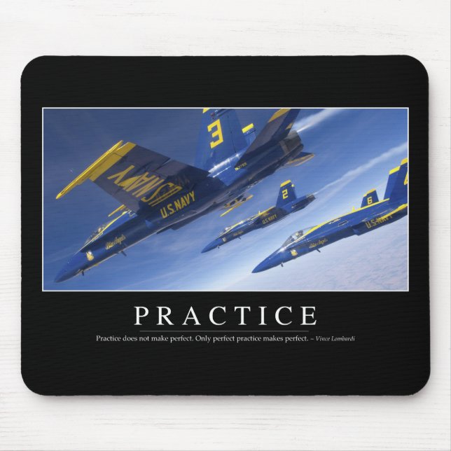 Practice: Inspirational Quote Mouse Mat (Front)