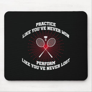 Practice Like Youve Never Won Badminton Retro Vint Mouse Mat