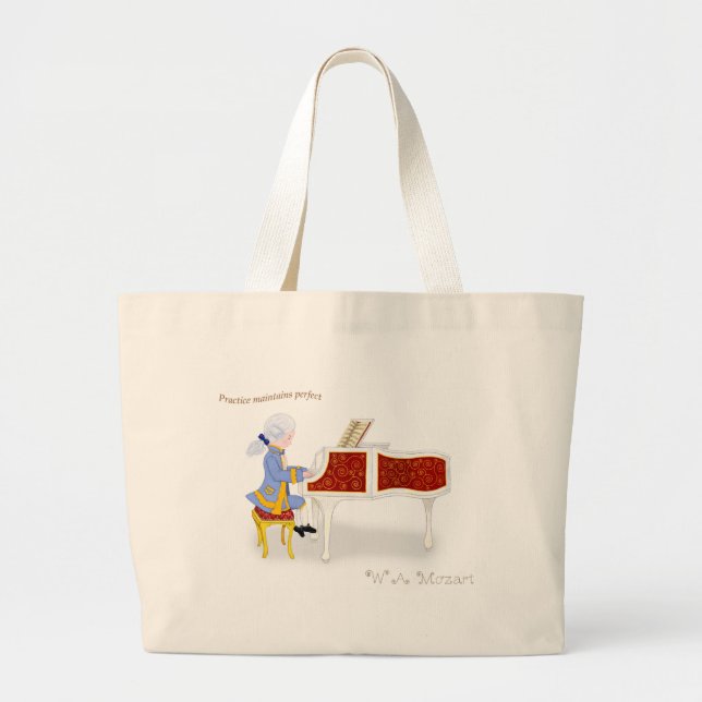 Practice Maintains Perfect Large Tote Bag (Front)