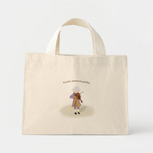 "Practice Maintains Perfect" Mozart Playing Violin Mini Tote Bag